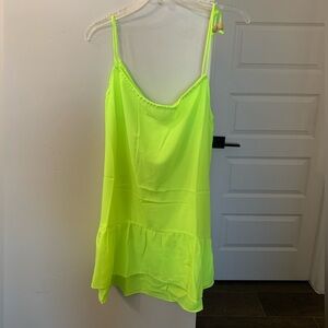 Line & Dot Lime Beach Swim Cover Up Dress Size Medium New With Tags